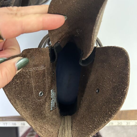 Sorel Womens Bootie Size 10 Dark Brown Joan Of Arctic Leather Wedge Boot Lace Up - Picture 10 of 12